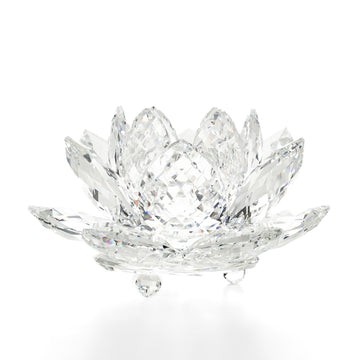 SWAROVSKI Waterlily Rosaline Candle Holder 5066010