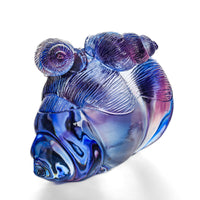 TITTOT Art Crystal Seashell With Hermit Crab Sculpture