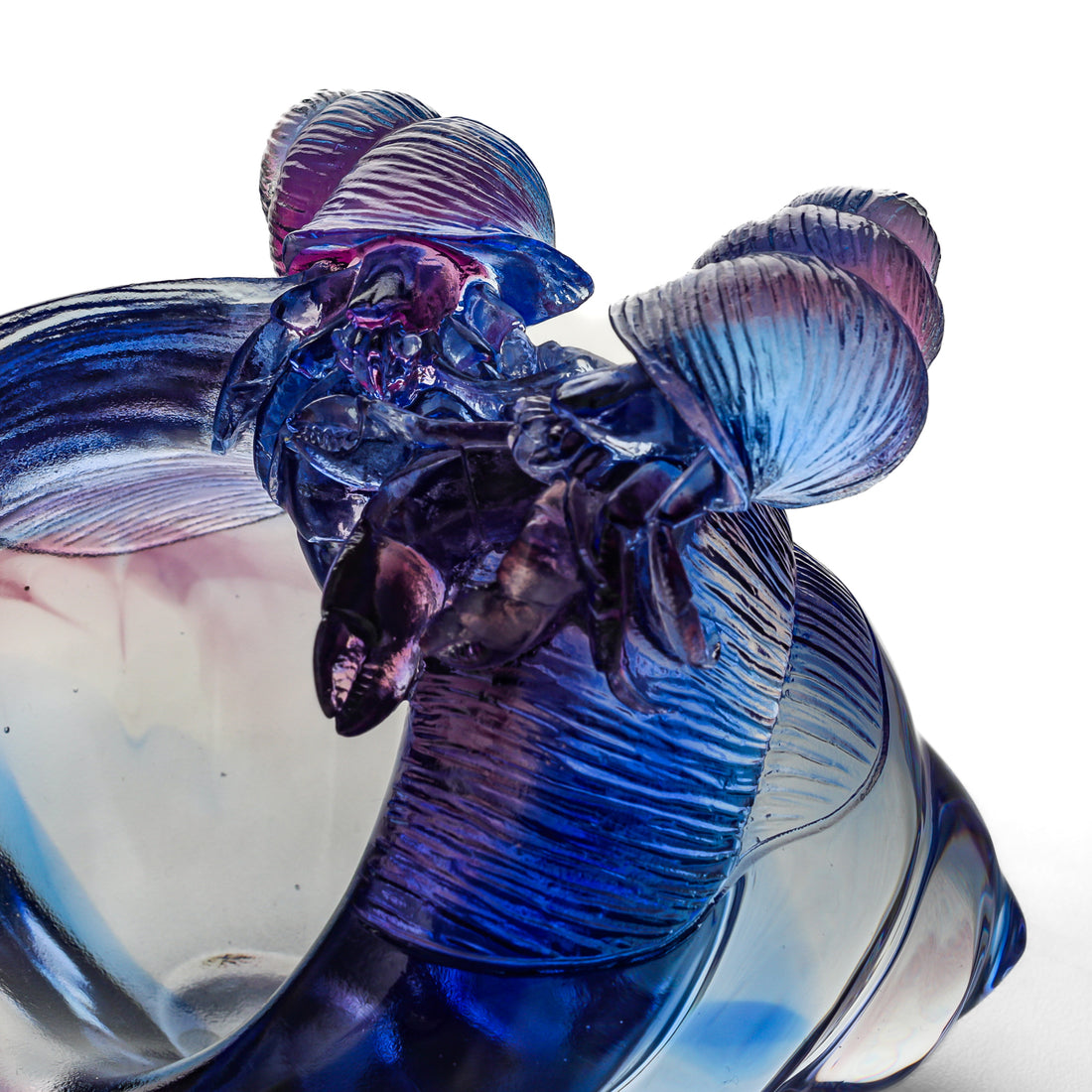 TITTOT Art Crystal Seashell With Hermit Crab Sculpture