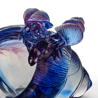 TITTOT Art Crystal Seashell With Hermit Crab Sculpture