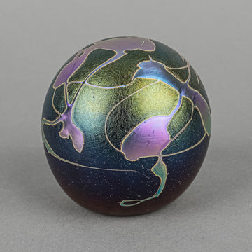 ROBERT HELD ART GLASS Iridescent Paperweight