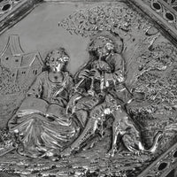 German 800 Silver Pierced Repousse Basket w/Handle