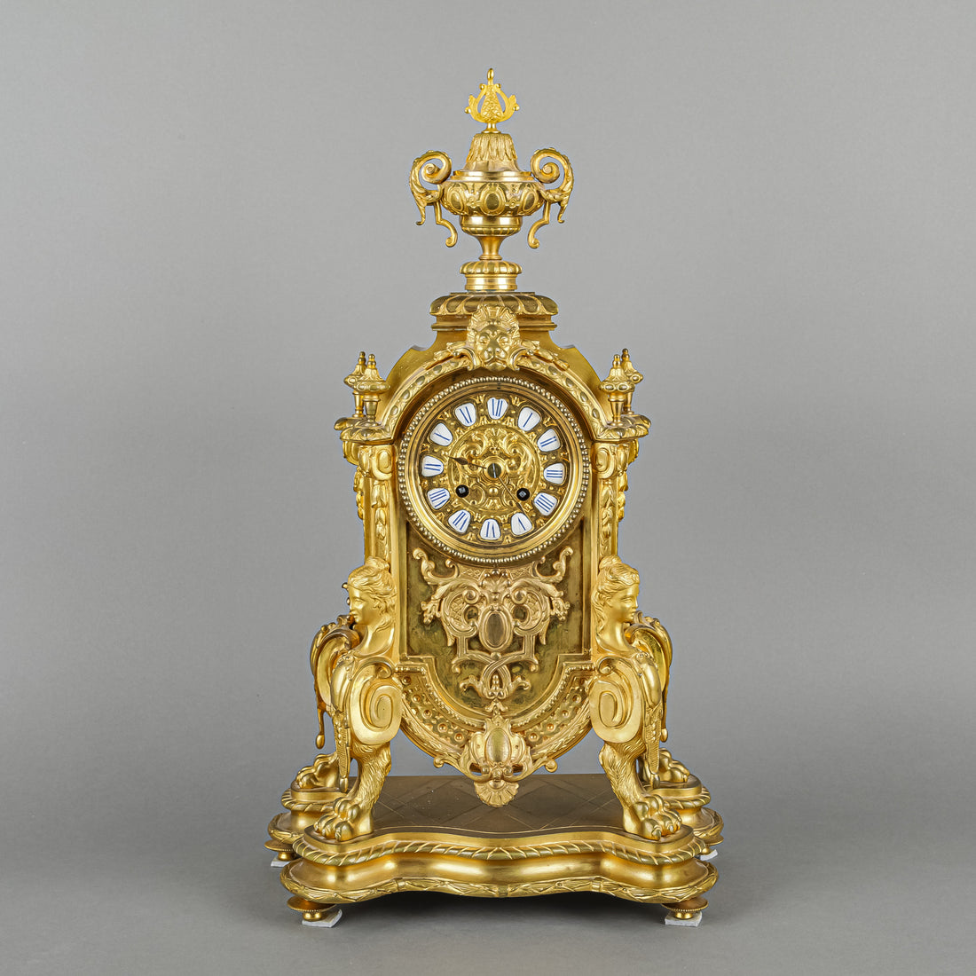 JAPY FRERES PARIS Ormolu & Bronze Mantel Clock