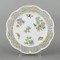 HEREND Queen Victoria Pierced Charger/Platter
