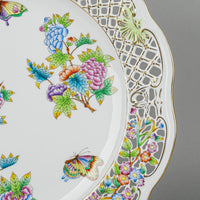 HEREND Queen Victoria Pierced Charger/Platter
