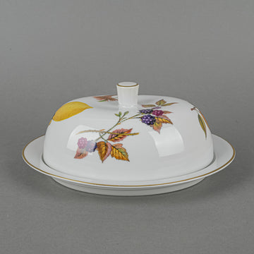 ROYAL WORCESTER Evesham Oval Covered Butter/Cheese Dish