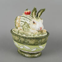 FITZ & FLOYD Vista Bella Rabbit Covered Serving Bowl