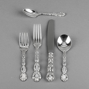 BIRKS Regency Plate Louis De France Silverplate Luncheon Flatware 8 Place Settings Plus Extras
