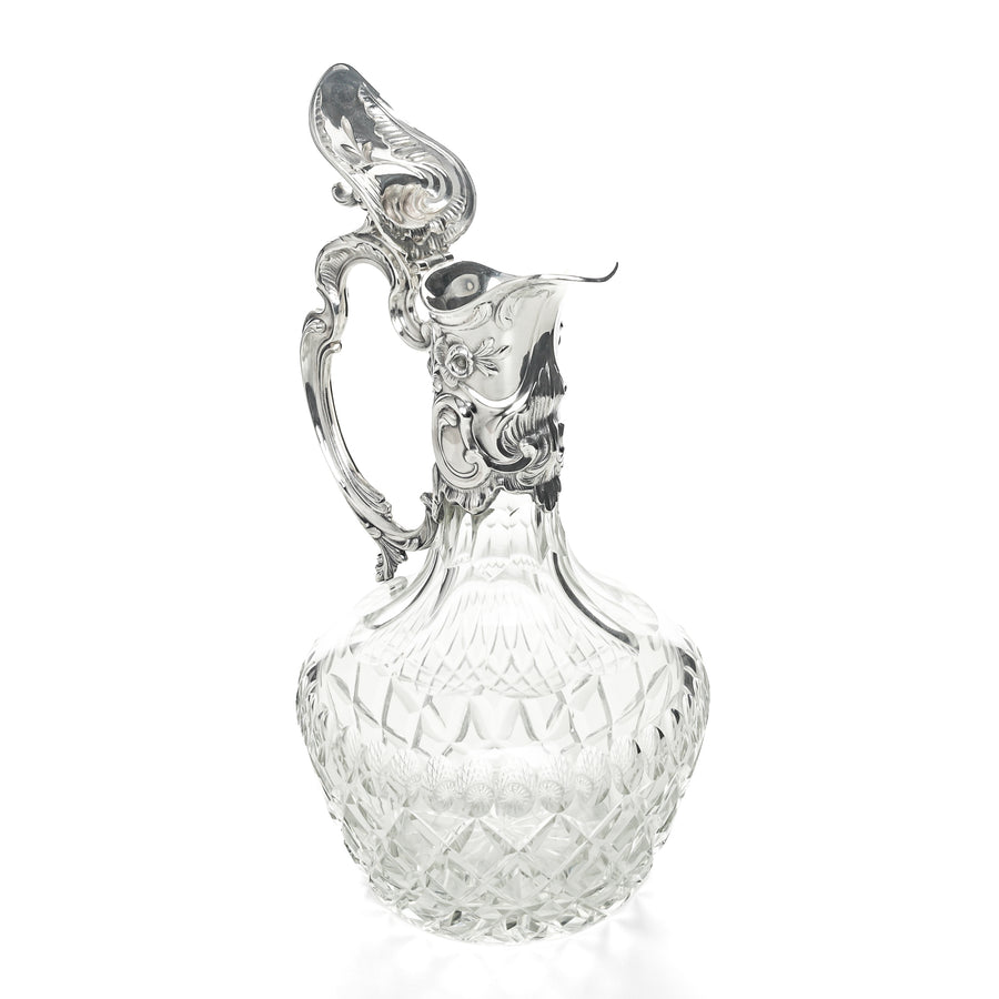 BIRKS Sterling Mount Cut Crystal Claret Jug