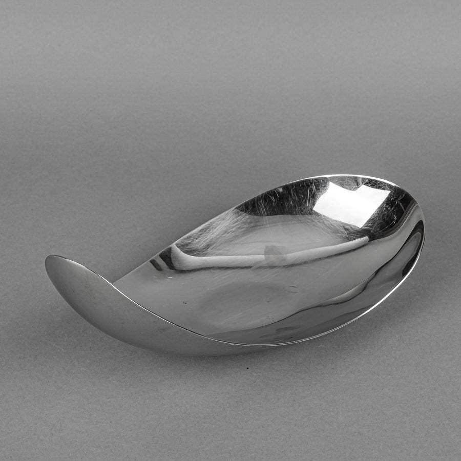 GEORG JENSEN Leaf Mirror Stainless Steel Dish