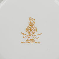 ROYAL DOULTON Royal Gold H4980 Soup Plates Set of 12