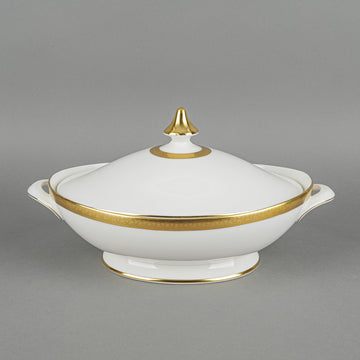 ROYAL DOULTON Royal Gold H4980 Oval Covered Serving Bowl