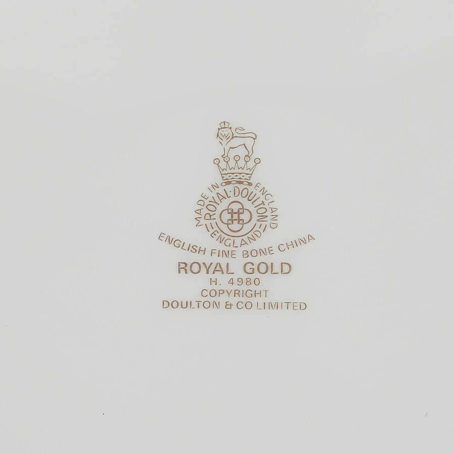 ROYAL DOULTON Royal Gold H4980 Oval Covered Serving Bowl