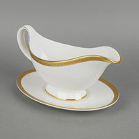 ROYAL DOULTON Royal Gold H4980 Gravy Boat And Saucer 2 Pieces