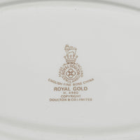 ROYAL DOULTON Royal Gold H4980 Gravy Boat And Saucer 2 Pieces