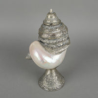 Indian Silver Mounted Polished Nautilus Shell Cup