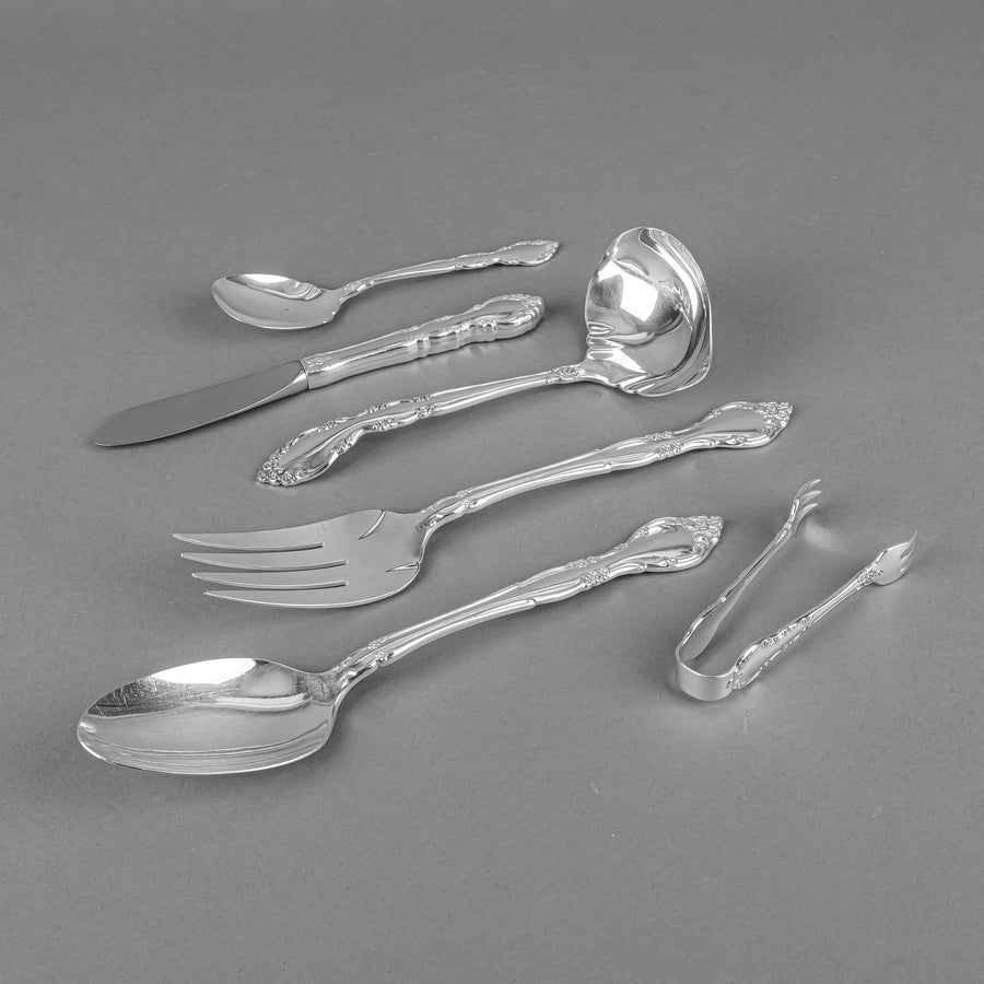 ONEIDA HEIRLOOM Grandeur Sterling Flatware 8 Place Settings Plus Extras
