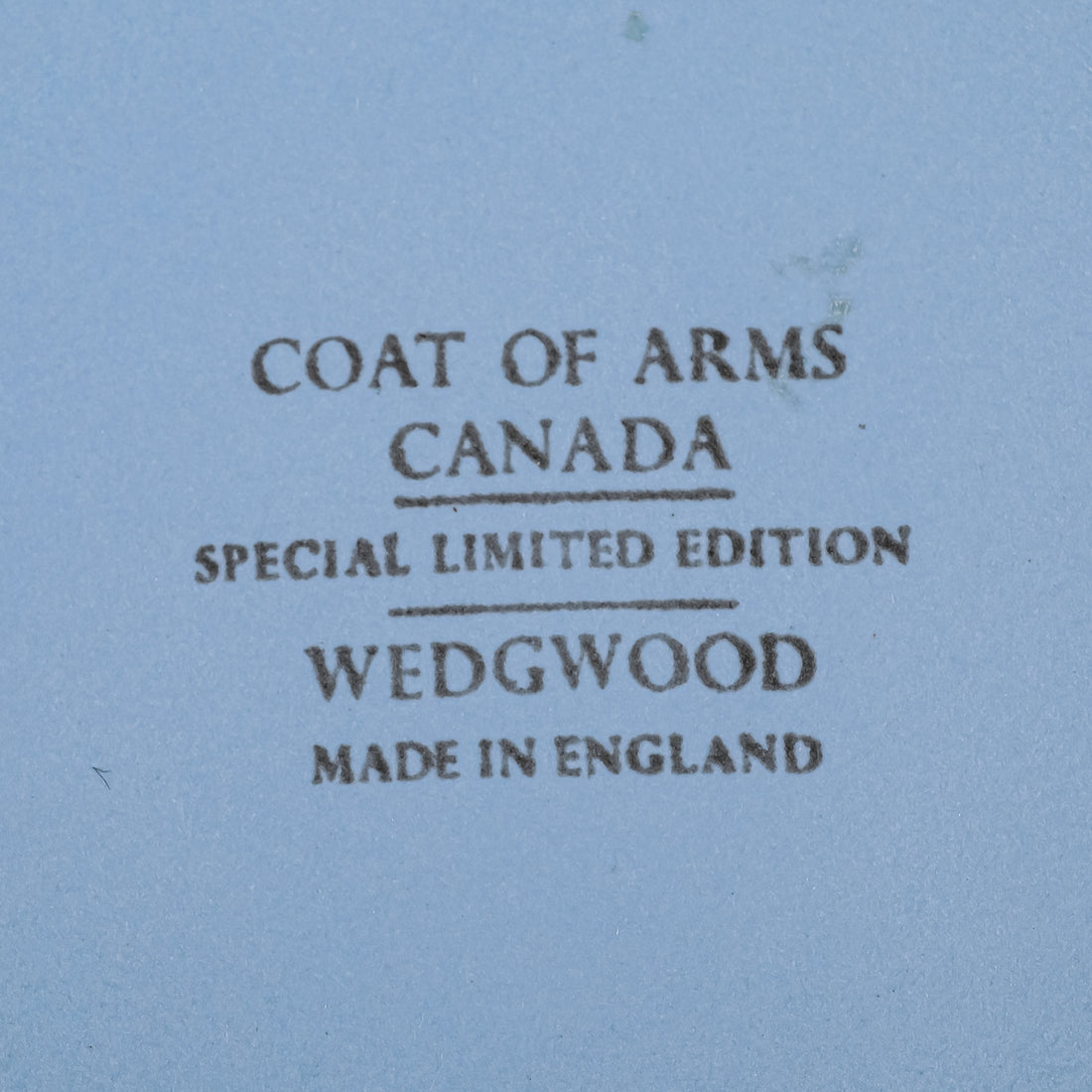 WEDGWOOD White On Blue Jasperware Covered Box  Canada Coat/Arms