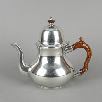 JOHN SOMERS Colonial Pewter Teapot