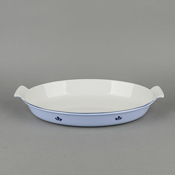DRU Enamel Cast Iron Oval Au Gratin Dish