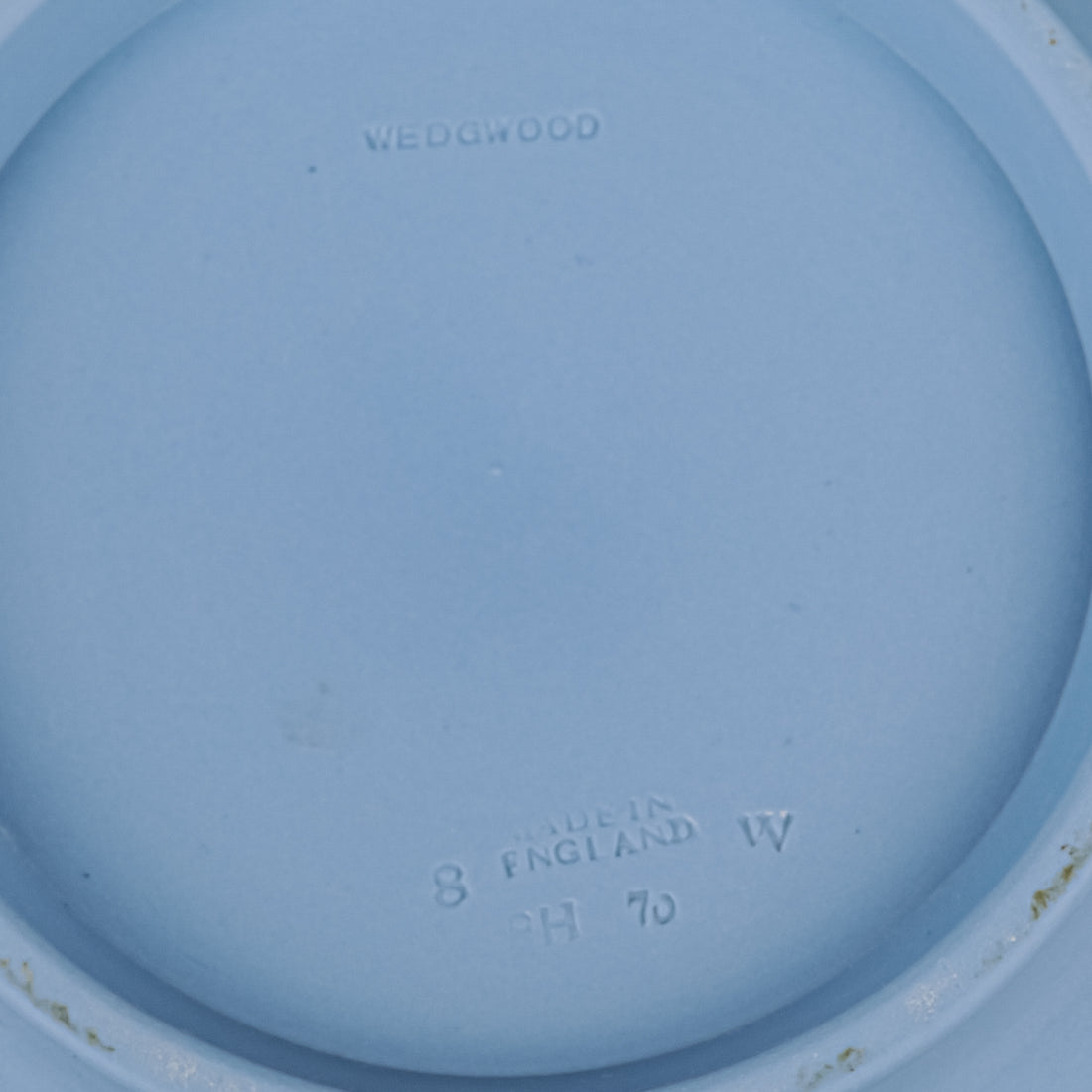 WEDGWOOD White On Blue Jasperware Footed Bowl