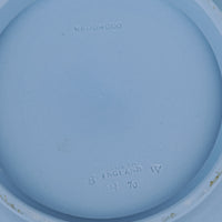 WEDGWOOD White On Blue Jasperware Footed Bowl