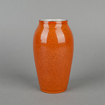 ROYAL COPENHAGEN Thorkild Olsen Orange Crackle Vase 212/88