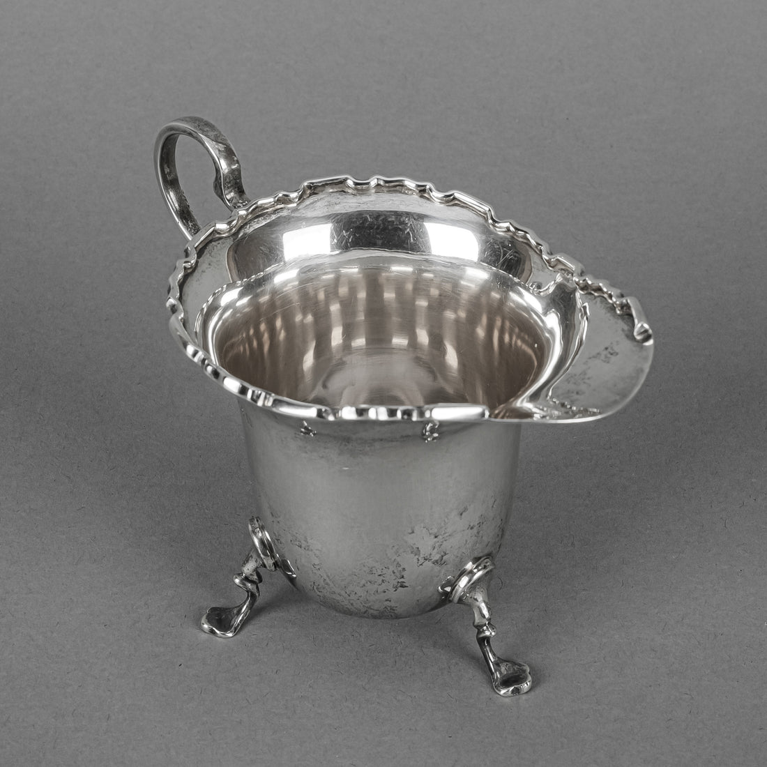 JAMES WOODS & SONS Sterling Footed Cream & Open Sugar