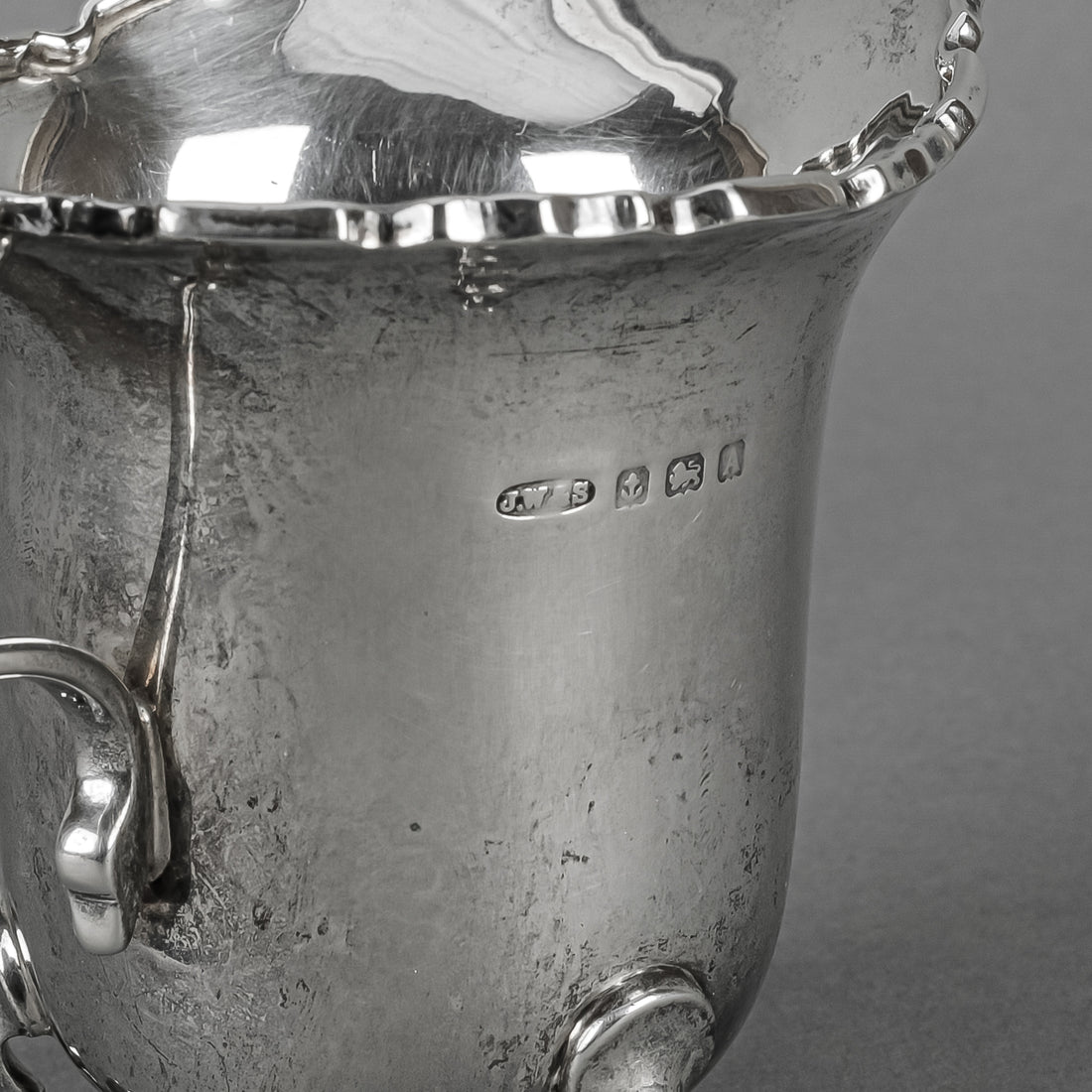 JAMES WOODS & SONS Sterling Footed Cream & Open Sugar