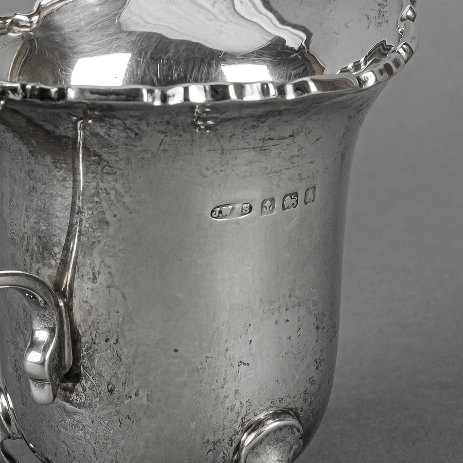 JAMES WOODS & SONS Sterling Footed Cream & Open Sugar