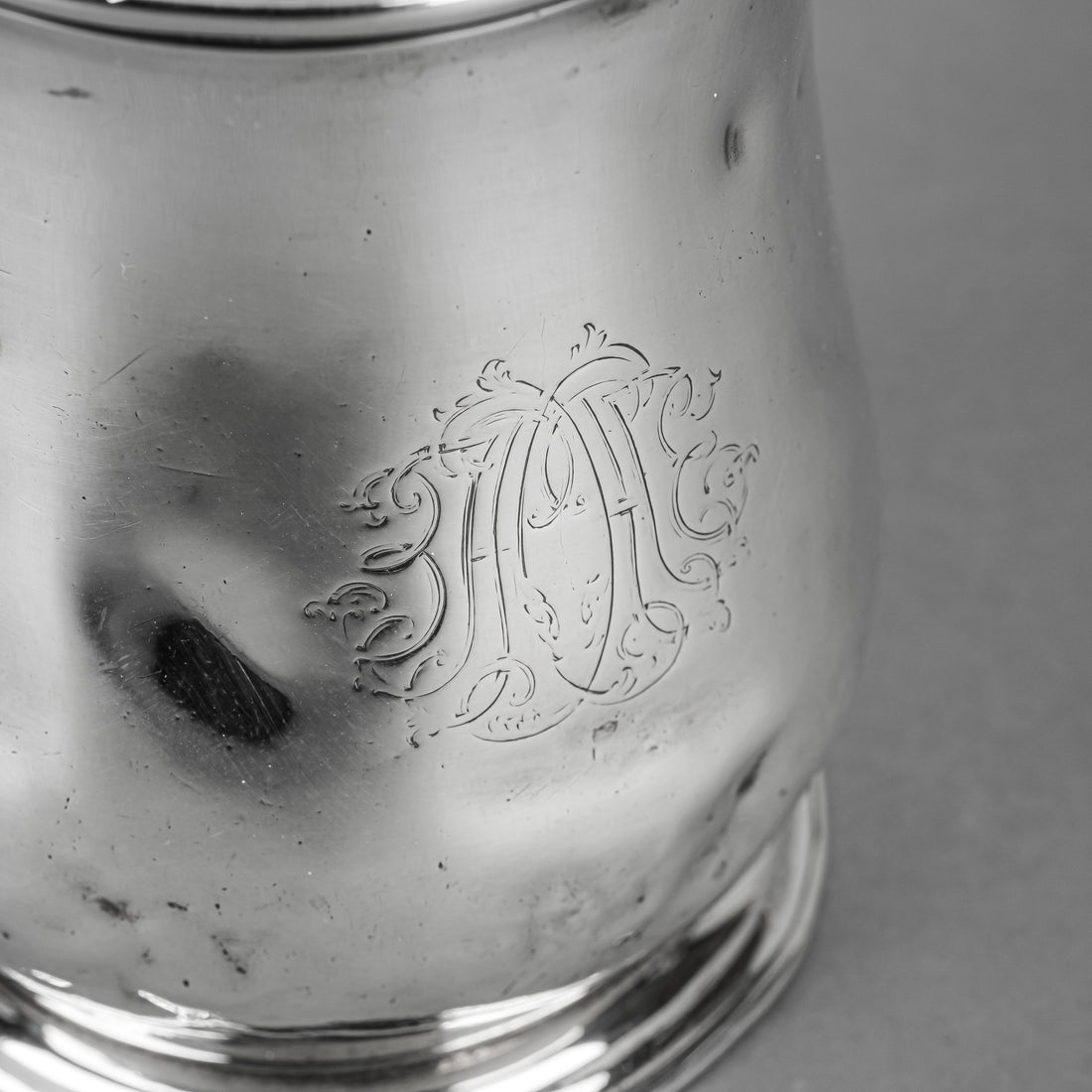 JOHN SWIFT c.1737 Georgian Sterling Tankard/Mug