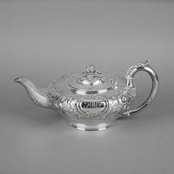 J WRANGHAM & Wm MOULSON London c.1836 Sterling Teapot