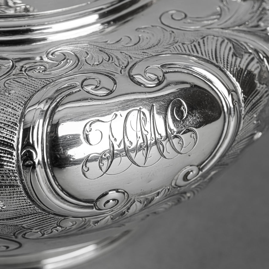 J WRANGHAM & Wm MOULSON London c.1836 Sterling Teapot