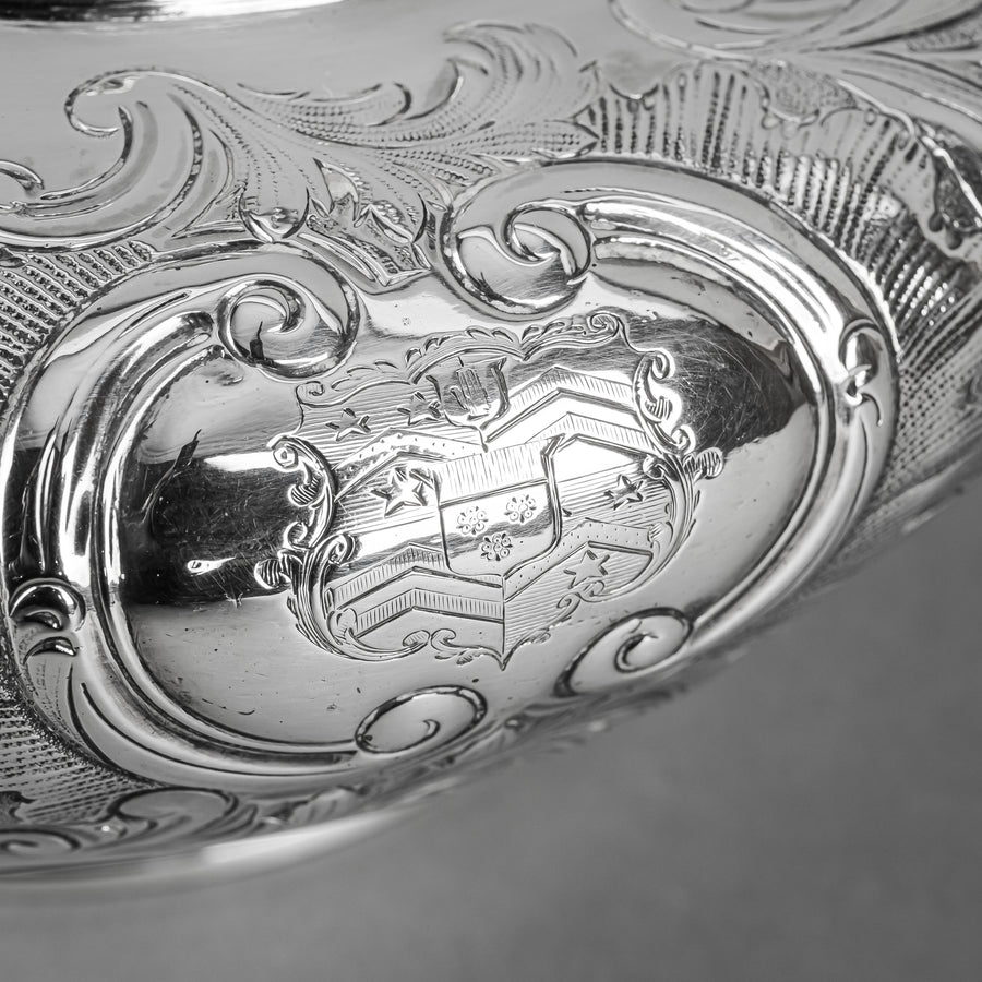 J WRANGHAM & Wm MOULSON London c.1836 Sterling Teapot