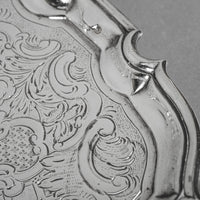 EDWARD POCOCK c.1733 Georgian Sterling Tray w/3 Legs