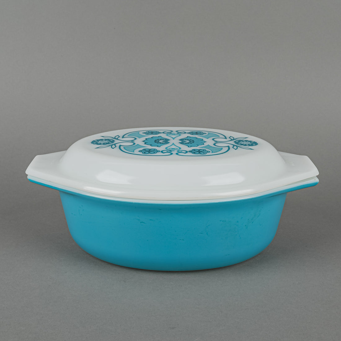 PYREX Horizon Blue Cinderella Oval Covered Casserole 043 1.5 QT