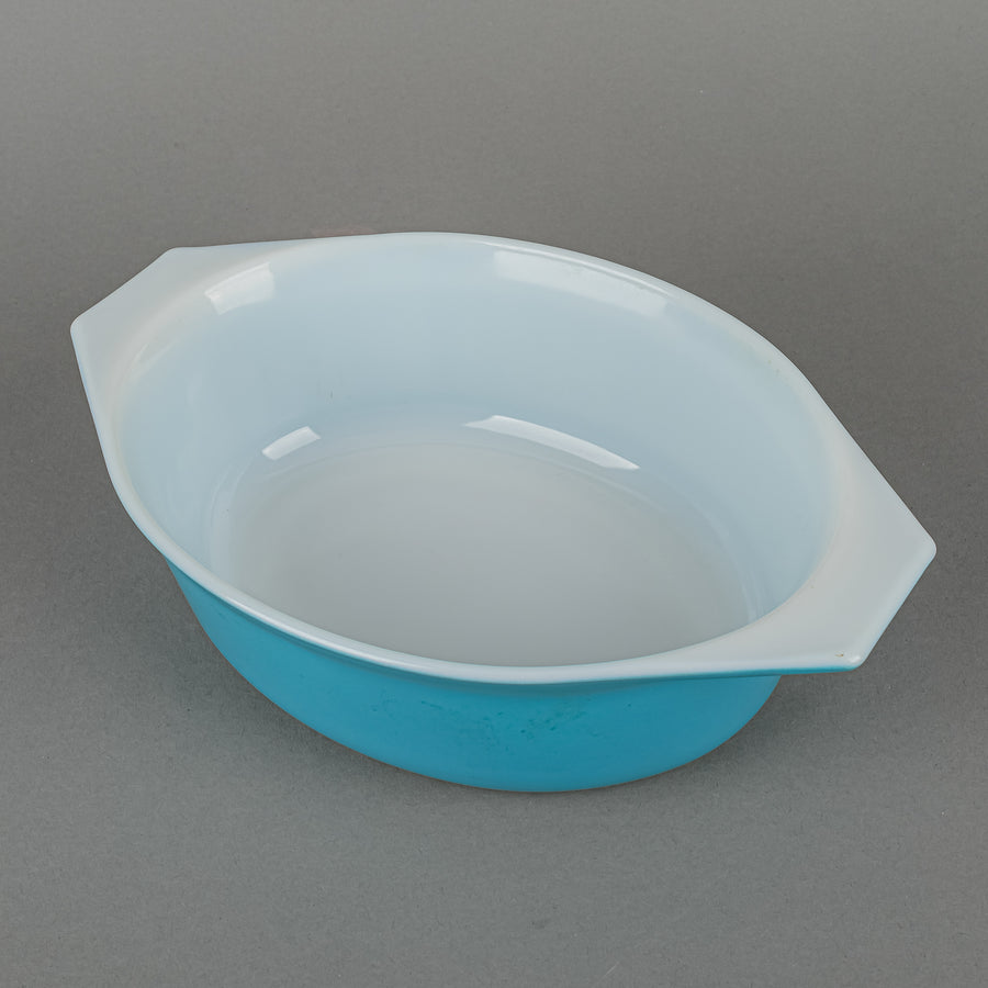 PYREX Horizon Blue Cinderella Oval Covered Casserole 043 1.5 QT