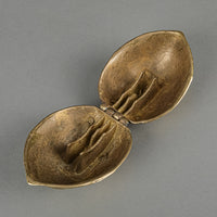 Cast Brass Walnut Shaped Nutcracker
