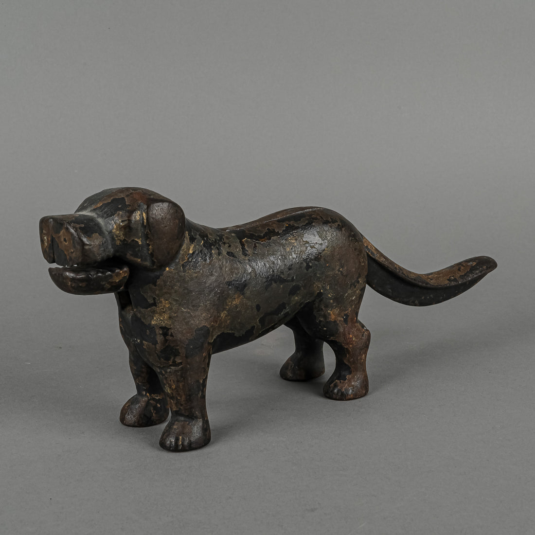 Vintage Cast Iron St. Bernard Dog Nutcracker