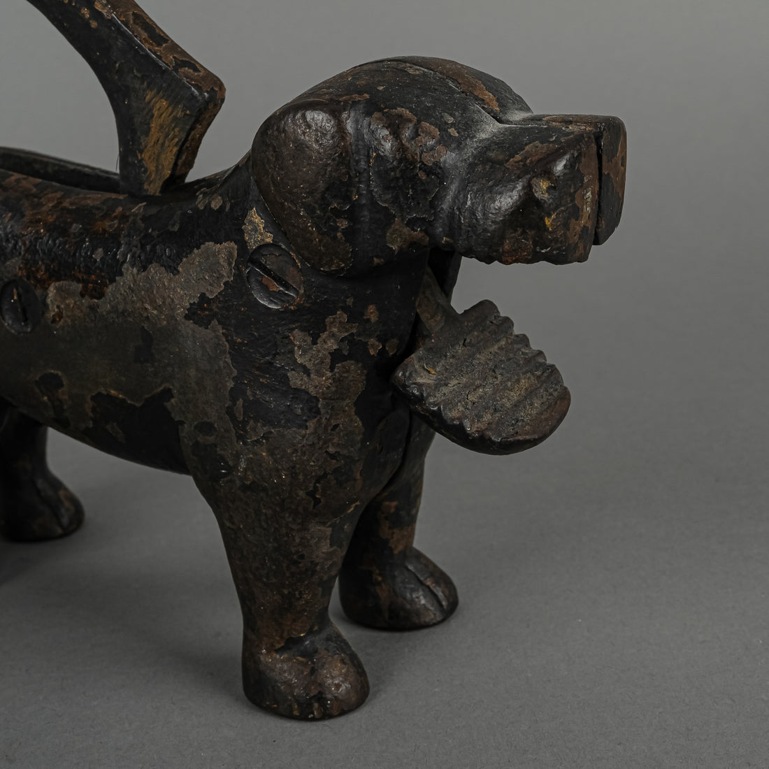 Vintage Cast Iron St. Bernard Dog Nutcracker