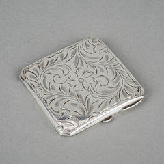 BIRKS Sterling Chased Square Compact
