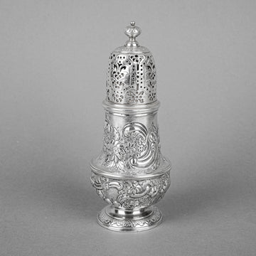 Sterling English Pounce Pot/                  Sugar Caster
