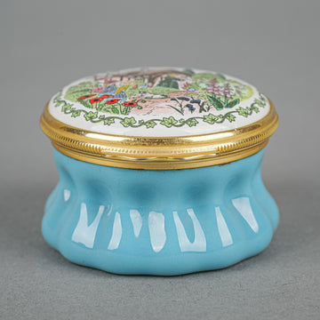 HALCYON DAYS Country Gardens Enamel Music Box