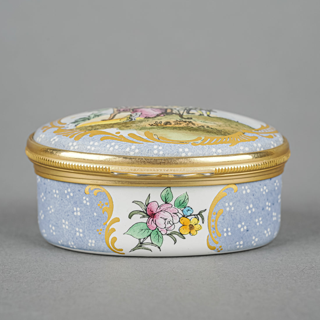 HALCYON DAYS Enamel Box - The Tea Party