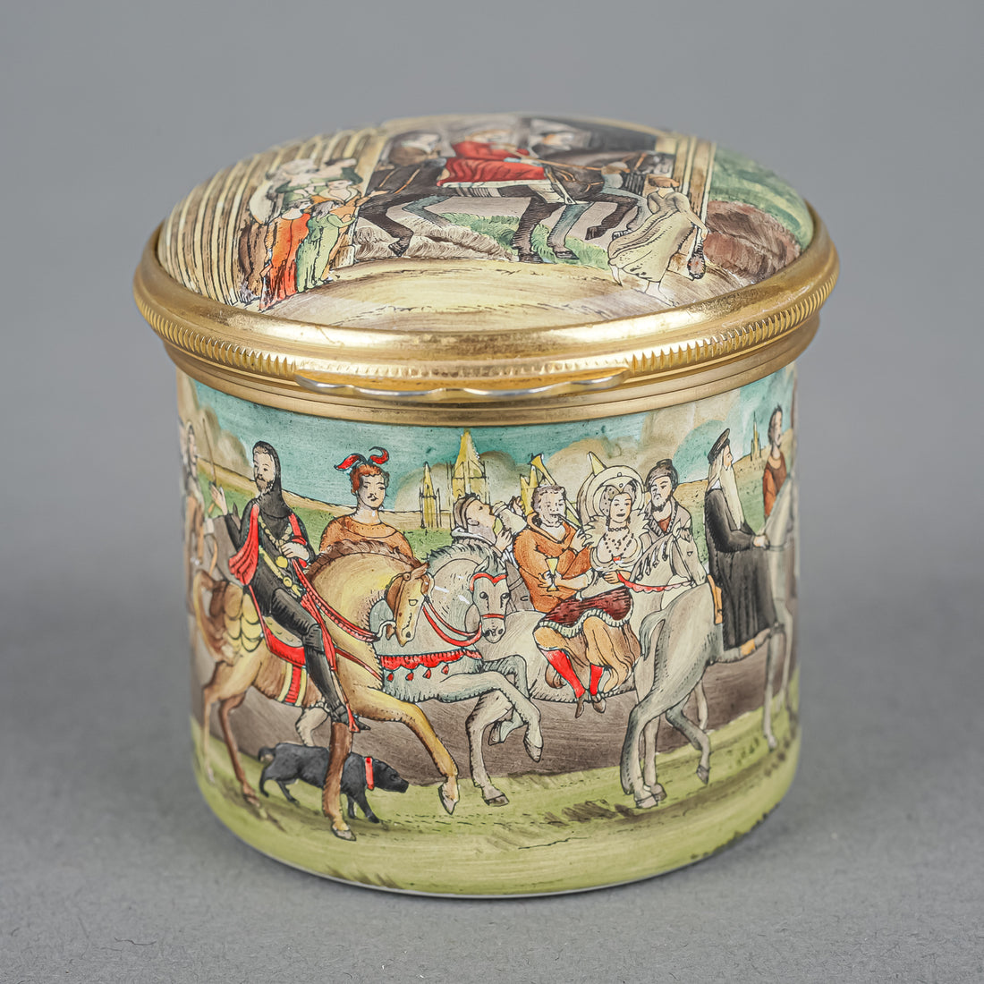 HALCYON DAYS Enamel Box - Canterbury Tales