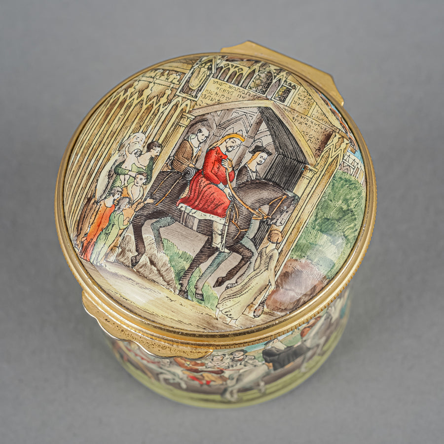 HALCYON DAYS Enamel Box - Canterbury Tales