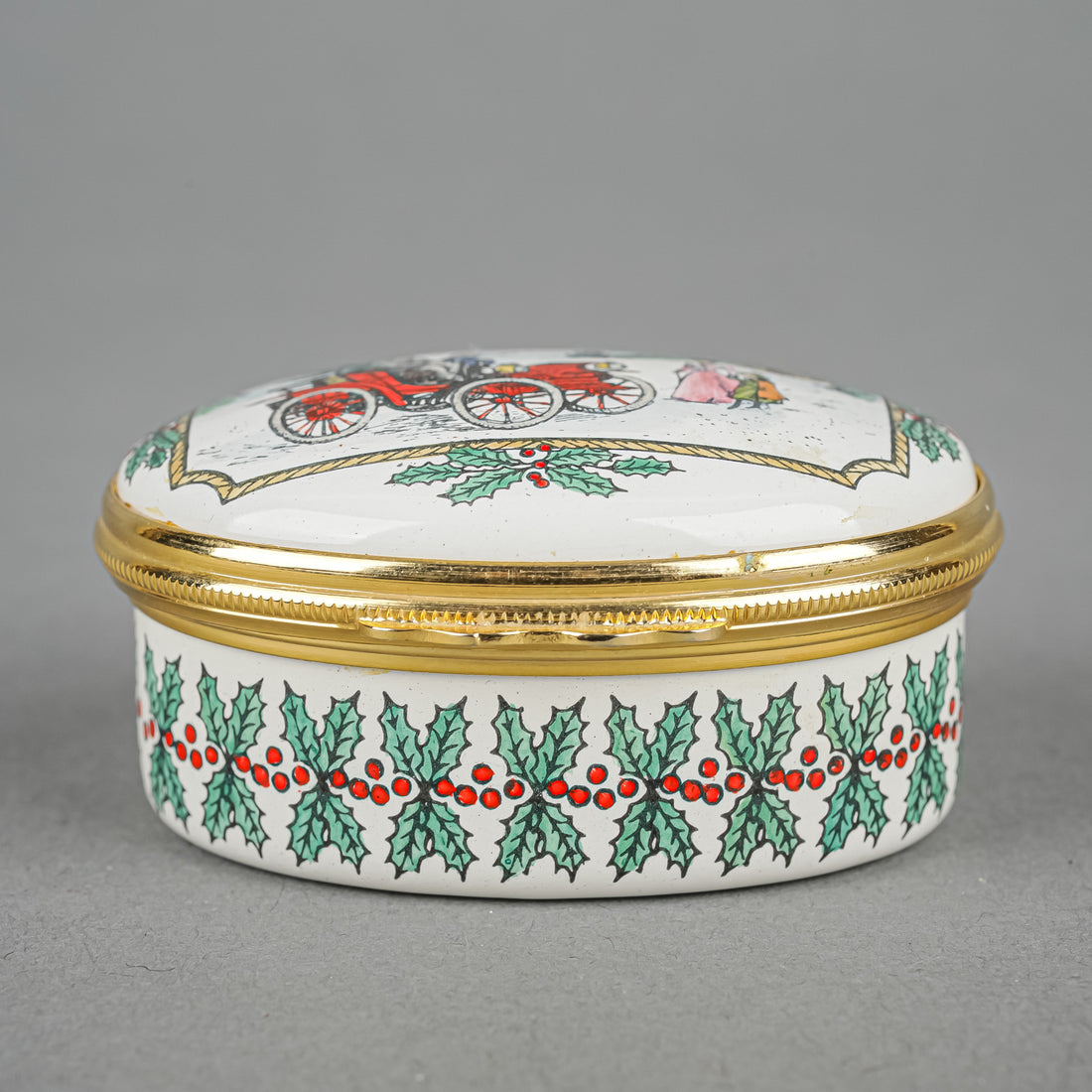 HALCYON DAYS Enamel Box - Christmas 1981 Christmas Tree