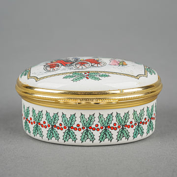 HALCYON DAYS Enamel Box - Christmas 1981 Christmas Tree