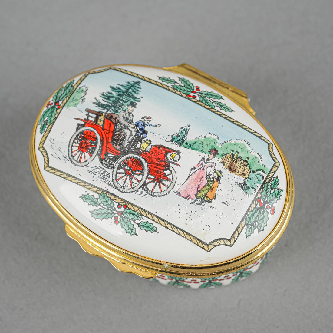 HALCYON DAYS Enamel Box - Christmas 1981 Christmas Tree