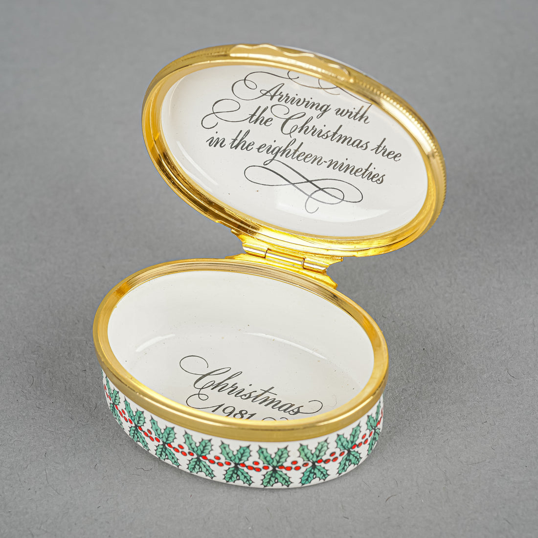 HALCYON DAYS Enamel Box - Christmas 1981 Christmas Tree